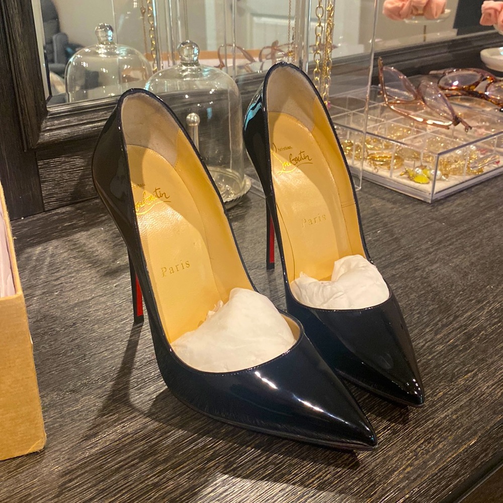 Christian Louboutin patten leather stilettos size 6.5
